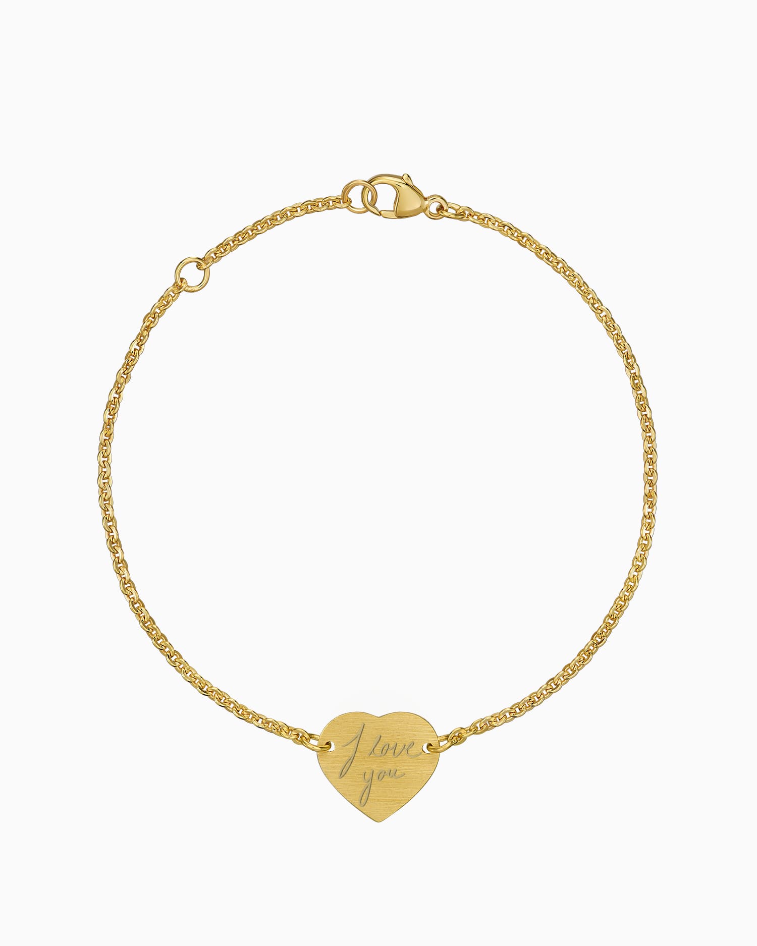 Handschrift upload graveren armband graveerplaat hart