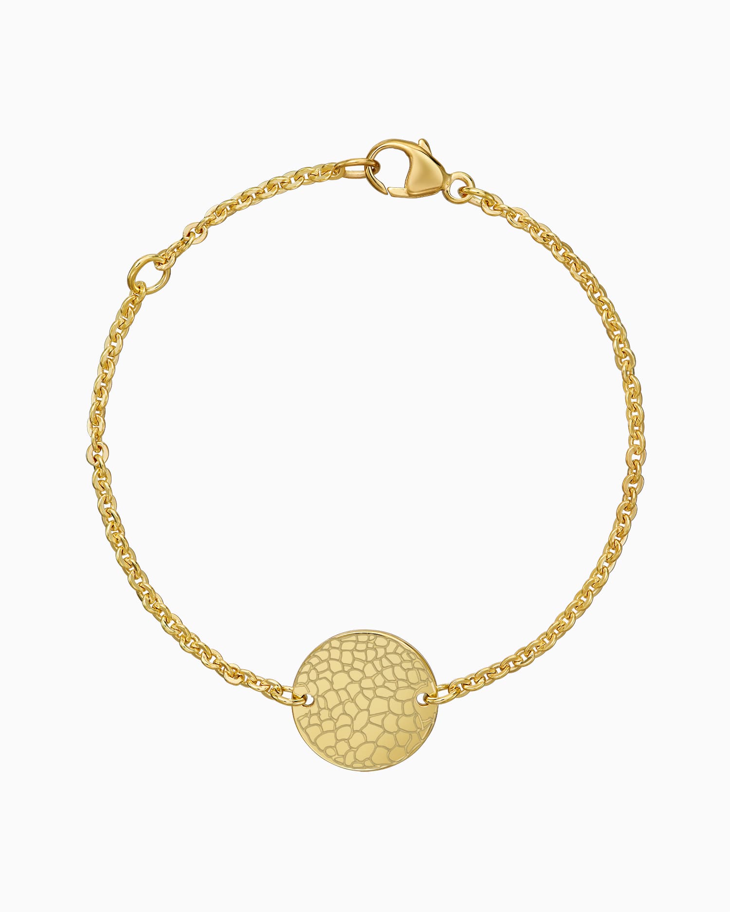 Neusafdruk graveerarmband graveerplaatje rond