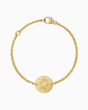Pootafdruk graveerarmband graveerplaatje rond