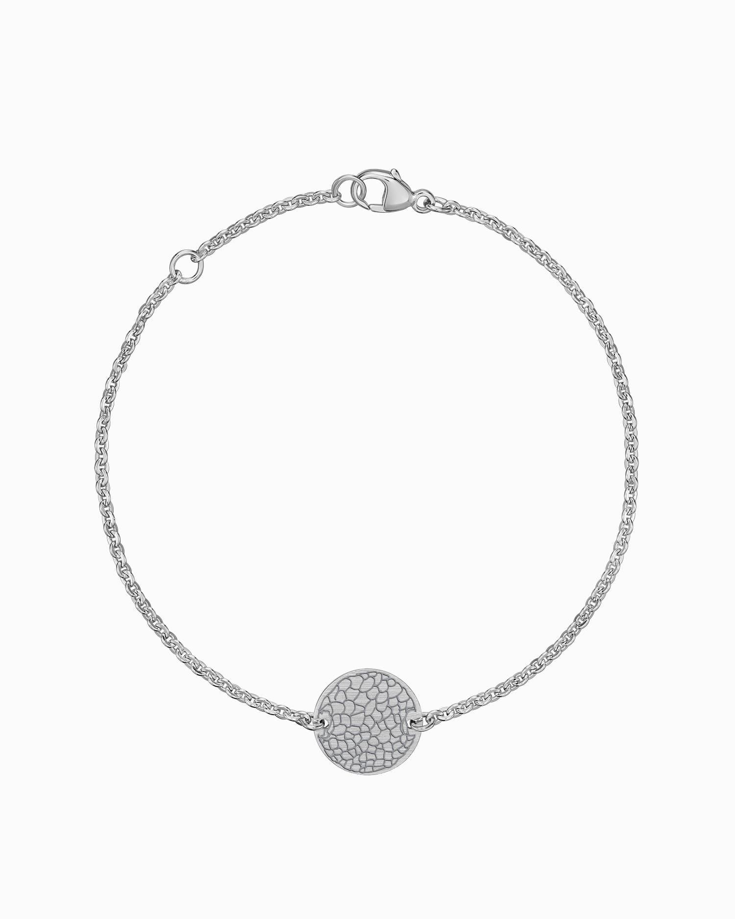 Neusafdruk graveerarmband graveerplaatje rond