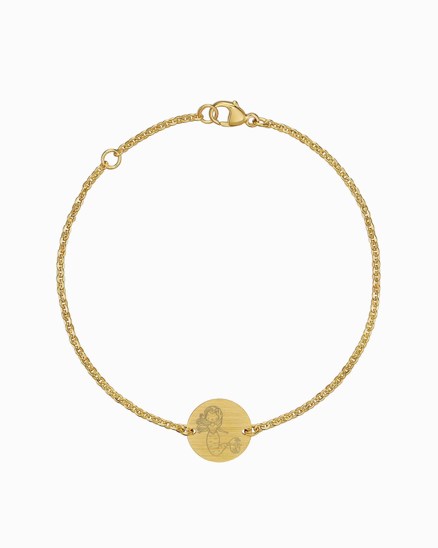 Kind symbolen graveren armband graveerplaatje rond