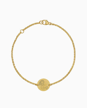 Kind symbolen graveren armband graveerplaatje rond