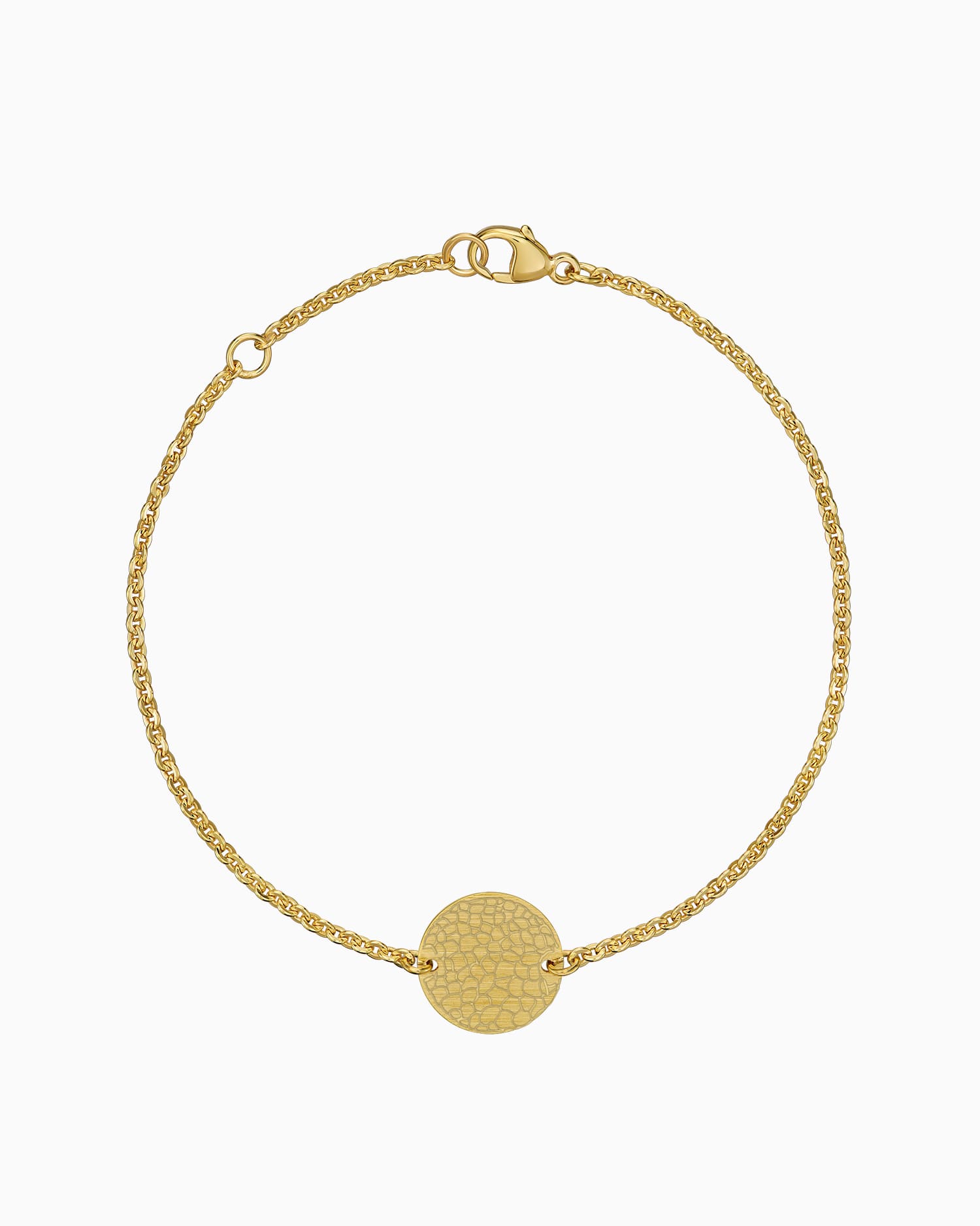 Neusafdruk graveerarmband graveerplaatje rond