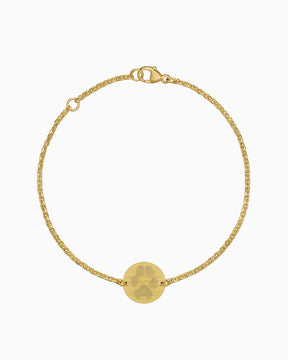 Pootafdruk graveerarmband graveerplaatje rond
