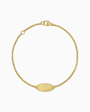 Geboortedatum graveren armband graveerplaatje ovaal
