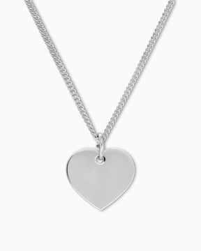 Hart ketting graveerplaatje hanger 13mm