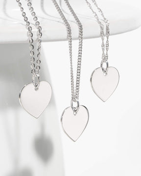 Geboorte bloem hart ketting graveren plaat hanger 13mm