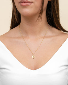 Graveerplaatjes hanger ketting beschermengel