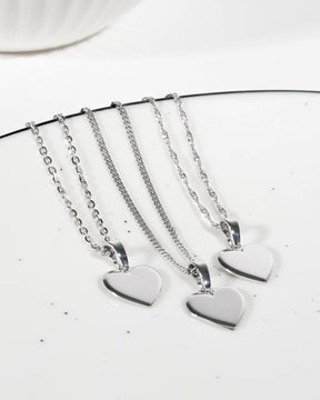 Hart ketting graveerplaatje hanger 10mm