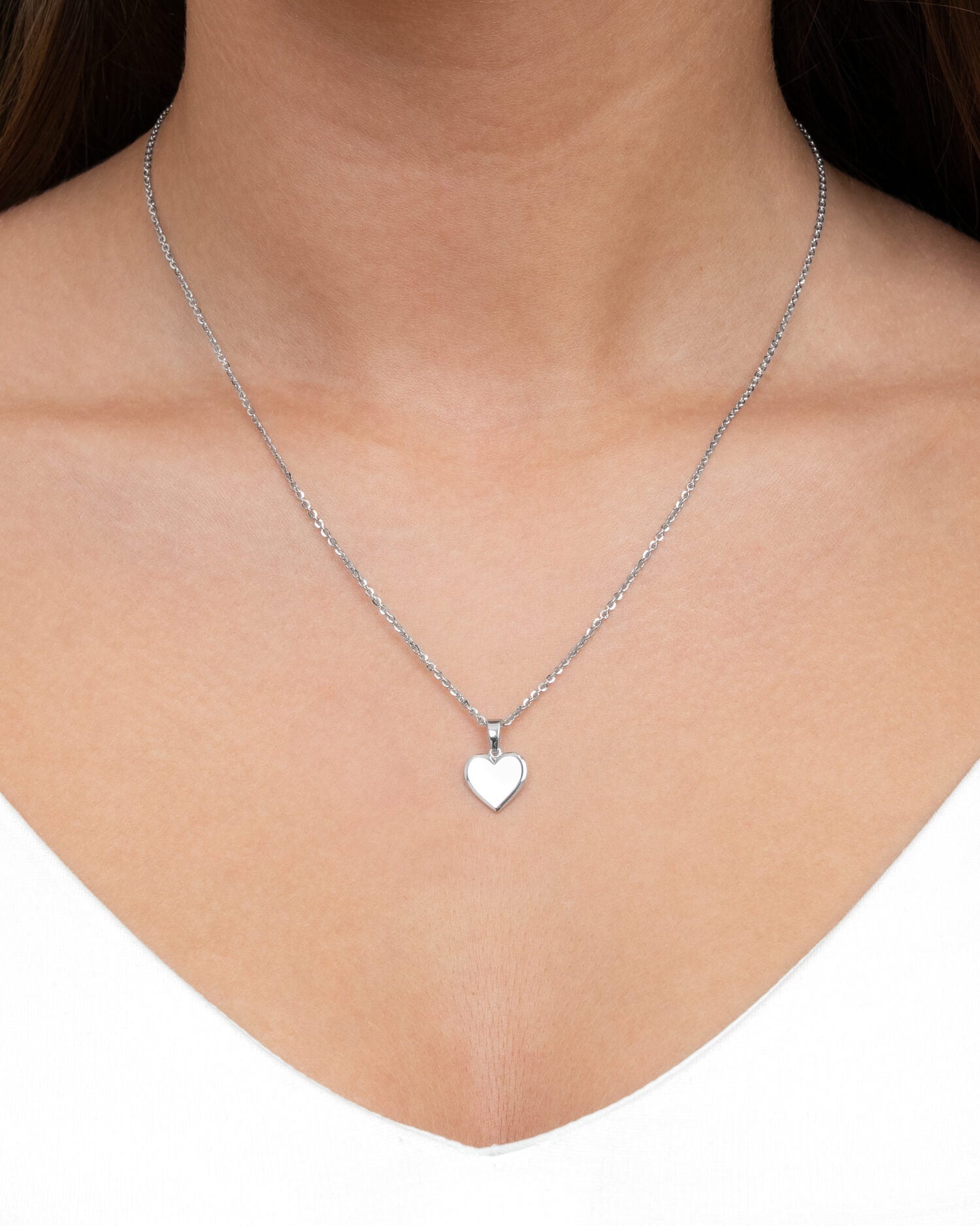 Hart ketting graveerplaatje hanger 10mm