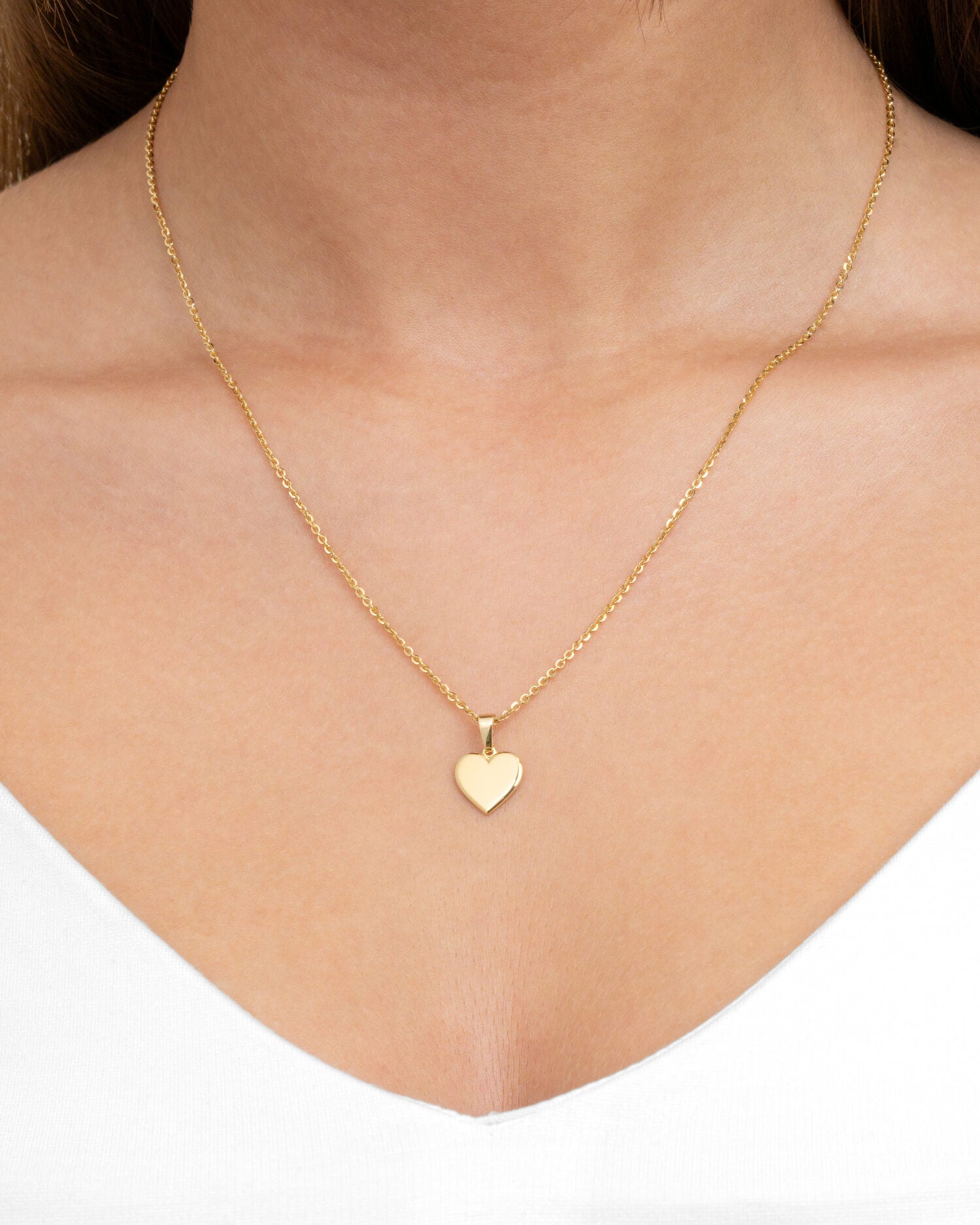 Hart ketting graveerplaatje hanger 10mm