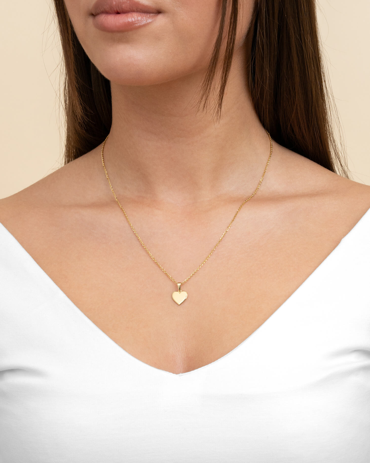 Hart ketting graveerplaatje hanger 10mm