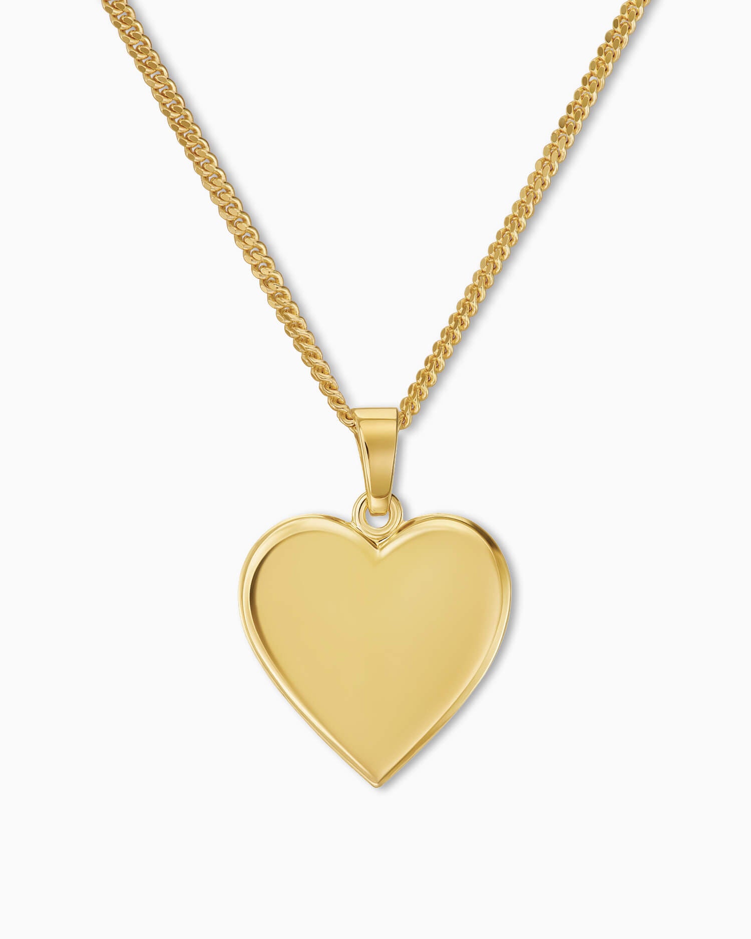 Hart ketting graveerplaatje hanger 15mm
