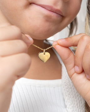 Hart ketting graveerplaatje hanger 13mm