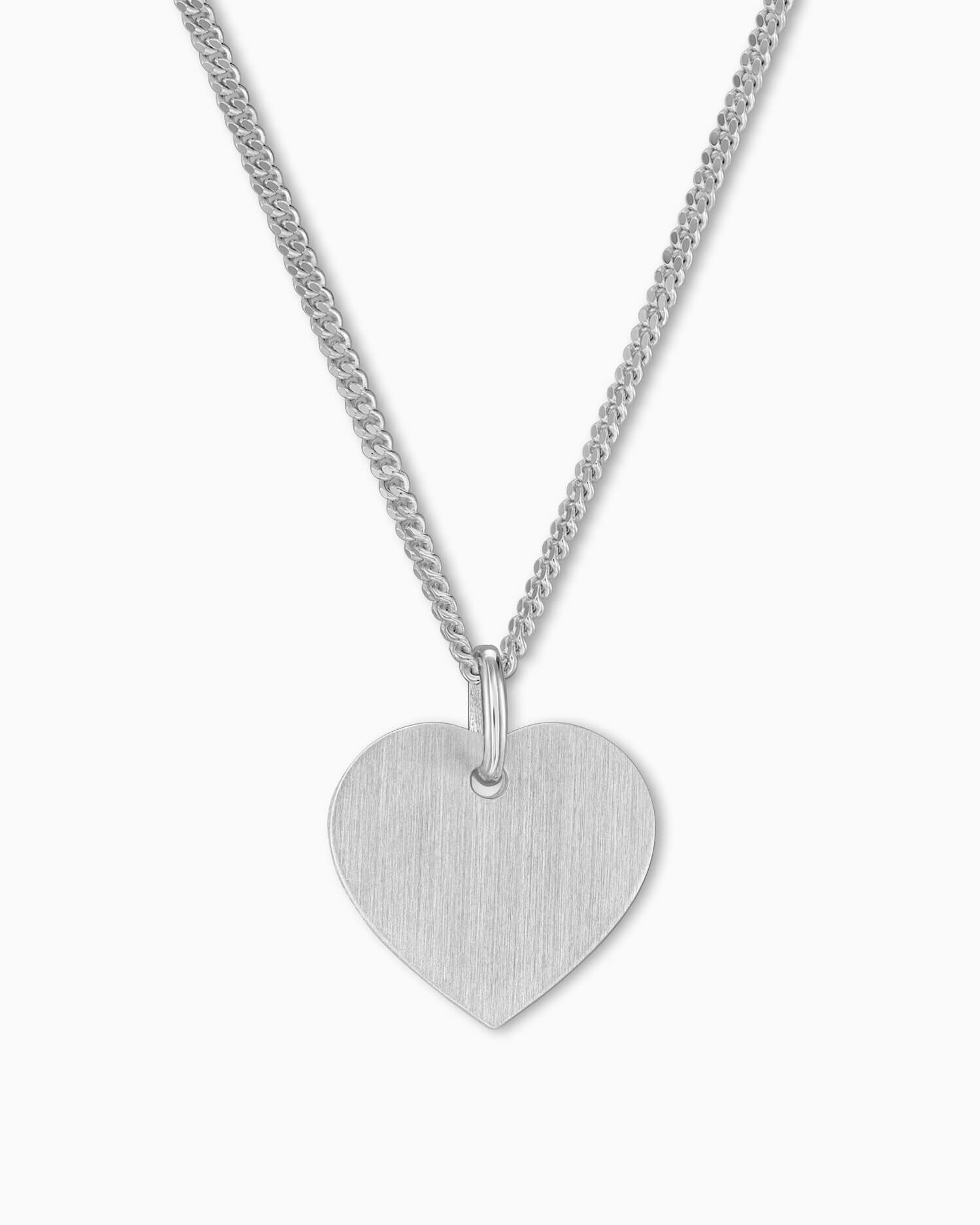 Hart ketting graveerplaatje hanger 13mm