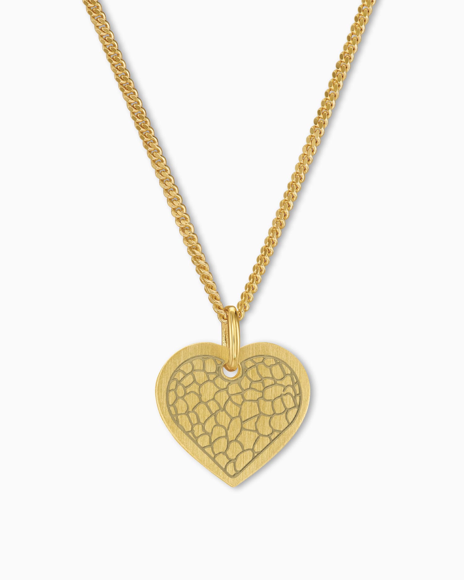Neus print hart ketting graveerplaatje hanger 13mm