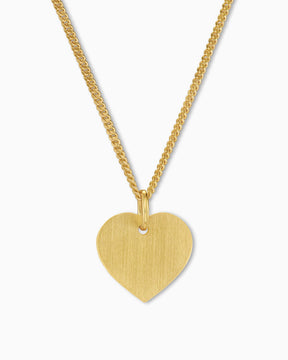 Hart ketting graveerplaatje hanger 13mm