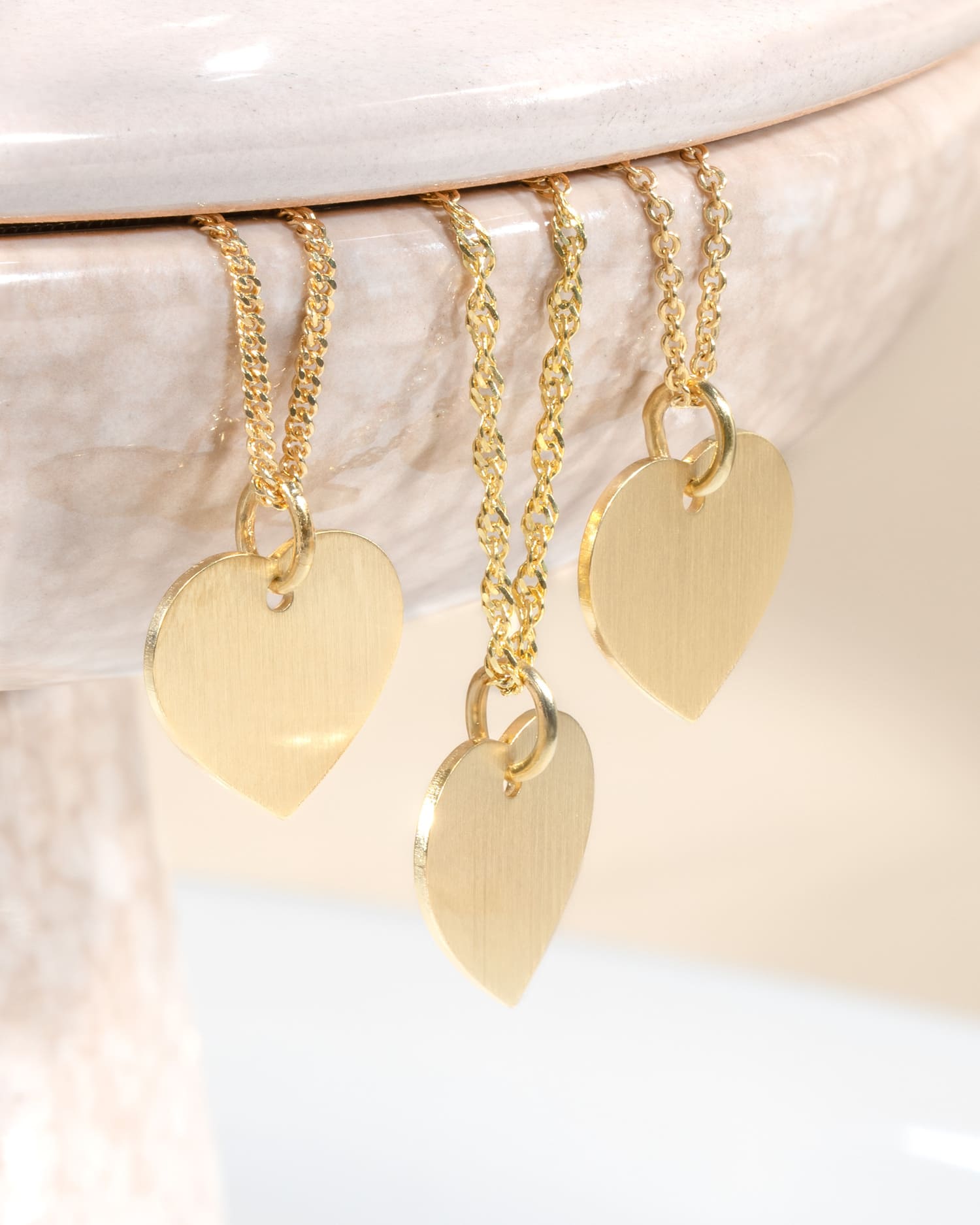 Neus print hart ketting graveerplaatje hanger 13mm