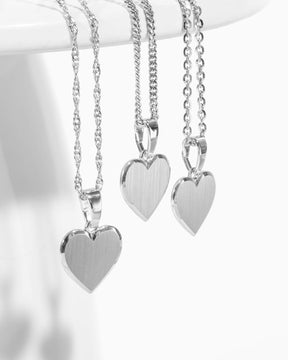 Hart ketting graveerplaatje hanger 10mm
