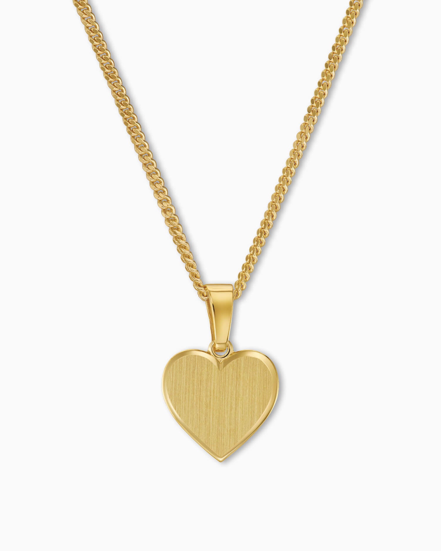 Hart ketting graveerplaatje hanger 10mm