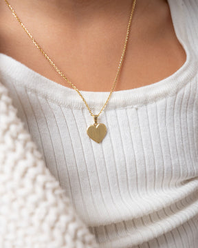 Hart ketting graveerplaatje hanger 12mm