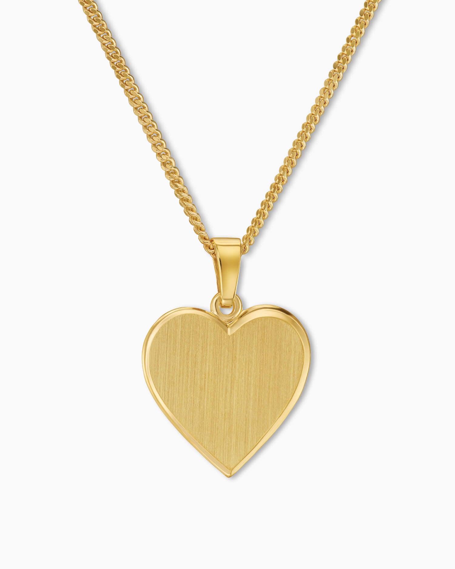 Hart ketting graveerplaatje hanger 15mm