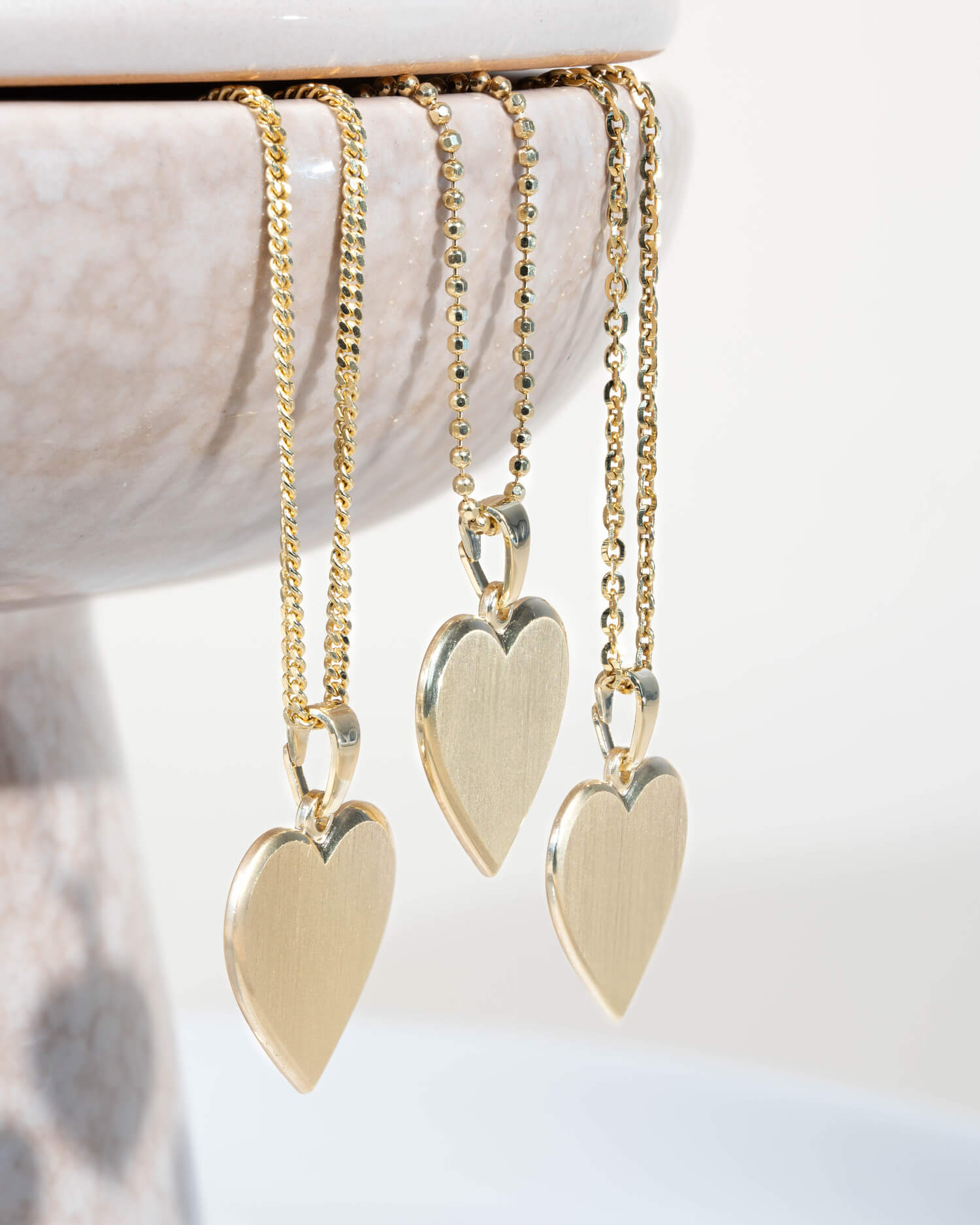 Hart ketting graveerplaatje hanger 15mm