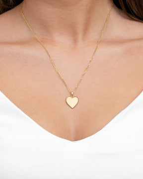 Hart ketting graveerplaatje hanger 15mm