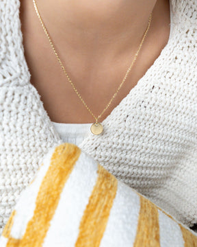 Gegraveerde plaat halsketting hanger rond 10mm