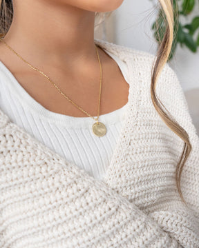 Gegraveerde plaat halsketting hanger rond 14mm