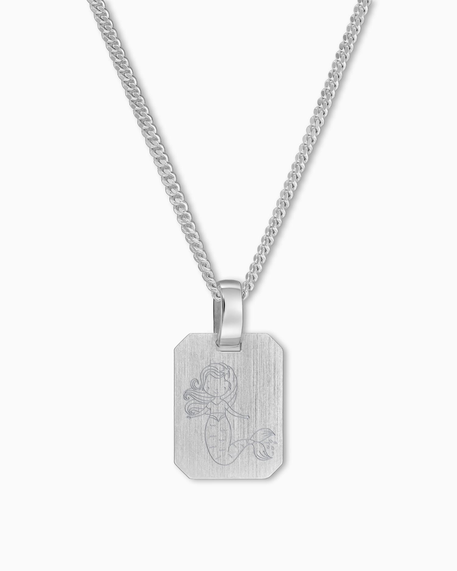 Kind symbolen graveren platen ketting hanger vierkant