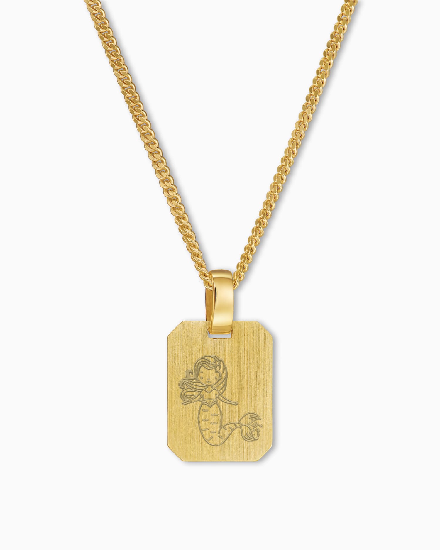 Kind symbolen graveren platen ketting hanger vierkant