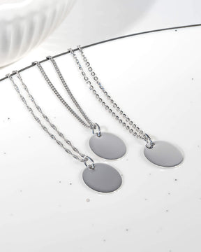 Paw print graveerplaatjes halsketting hanger ovaal