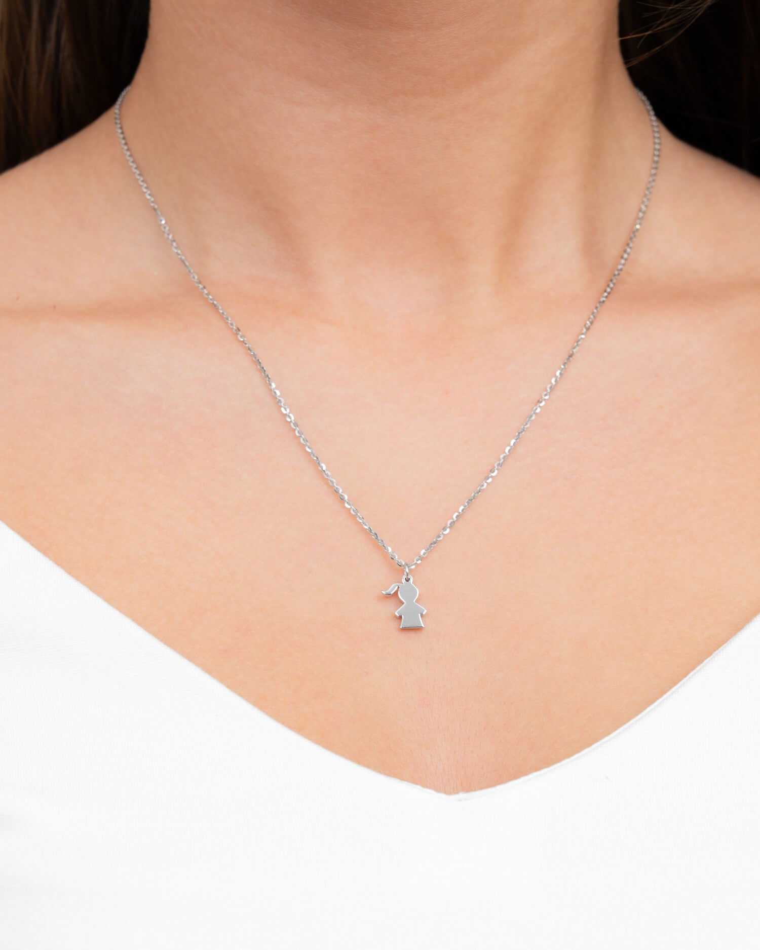 Meisjesketting hanger graveerplaatje
