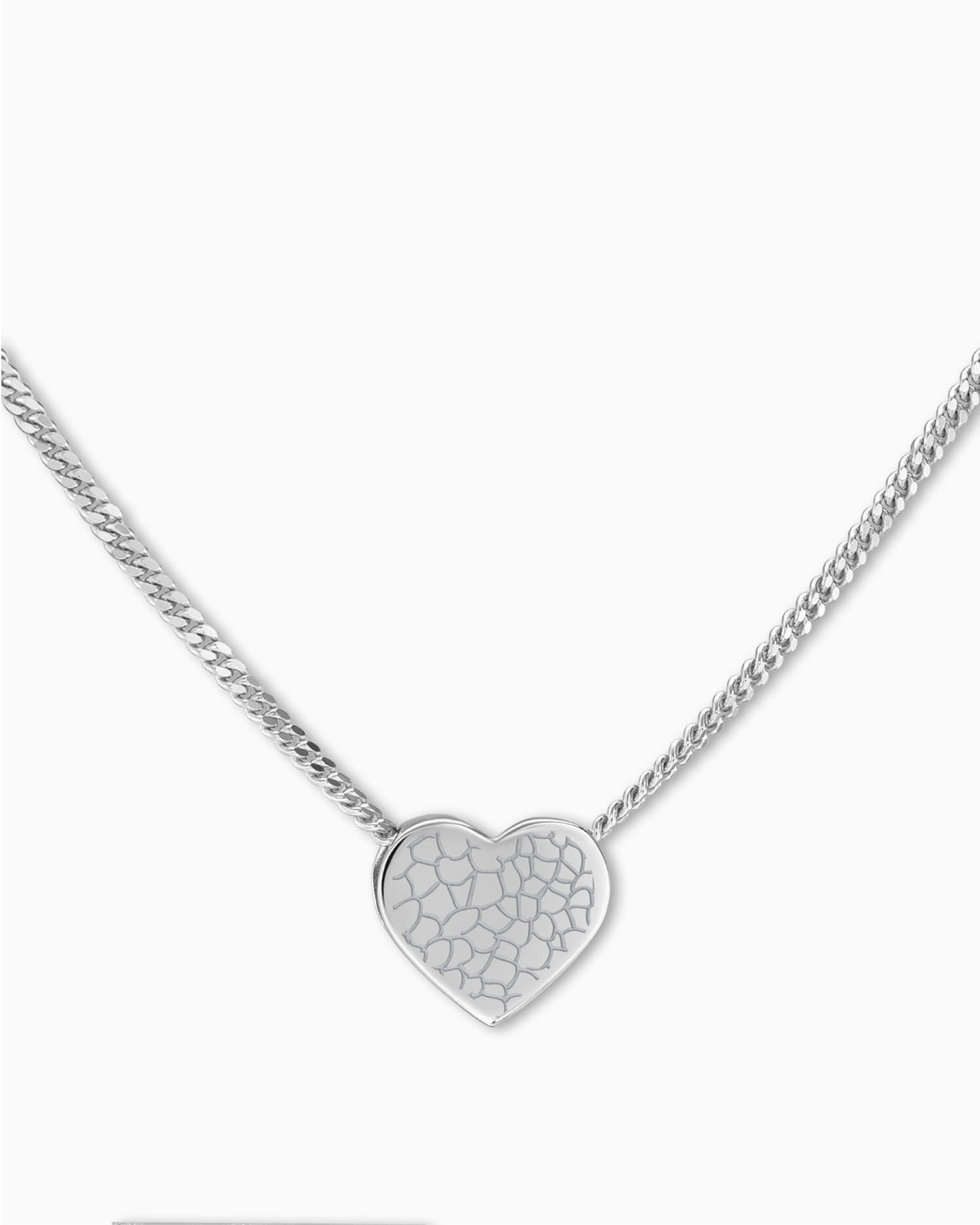Neus print hart ketting graveerplaatje hanger