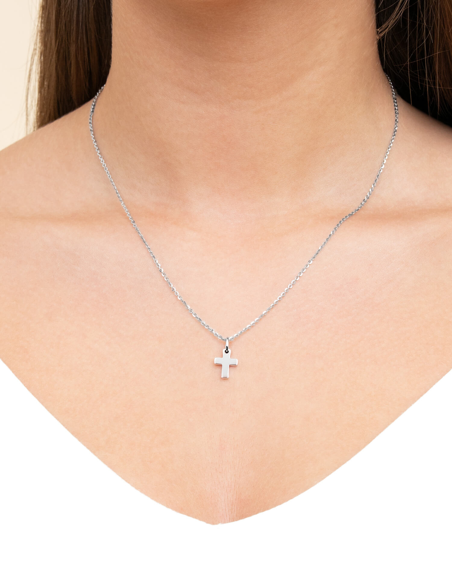 Kruis ketting graveerplaatje hanger