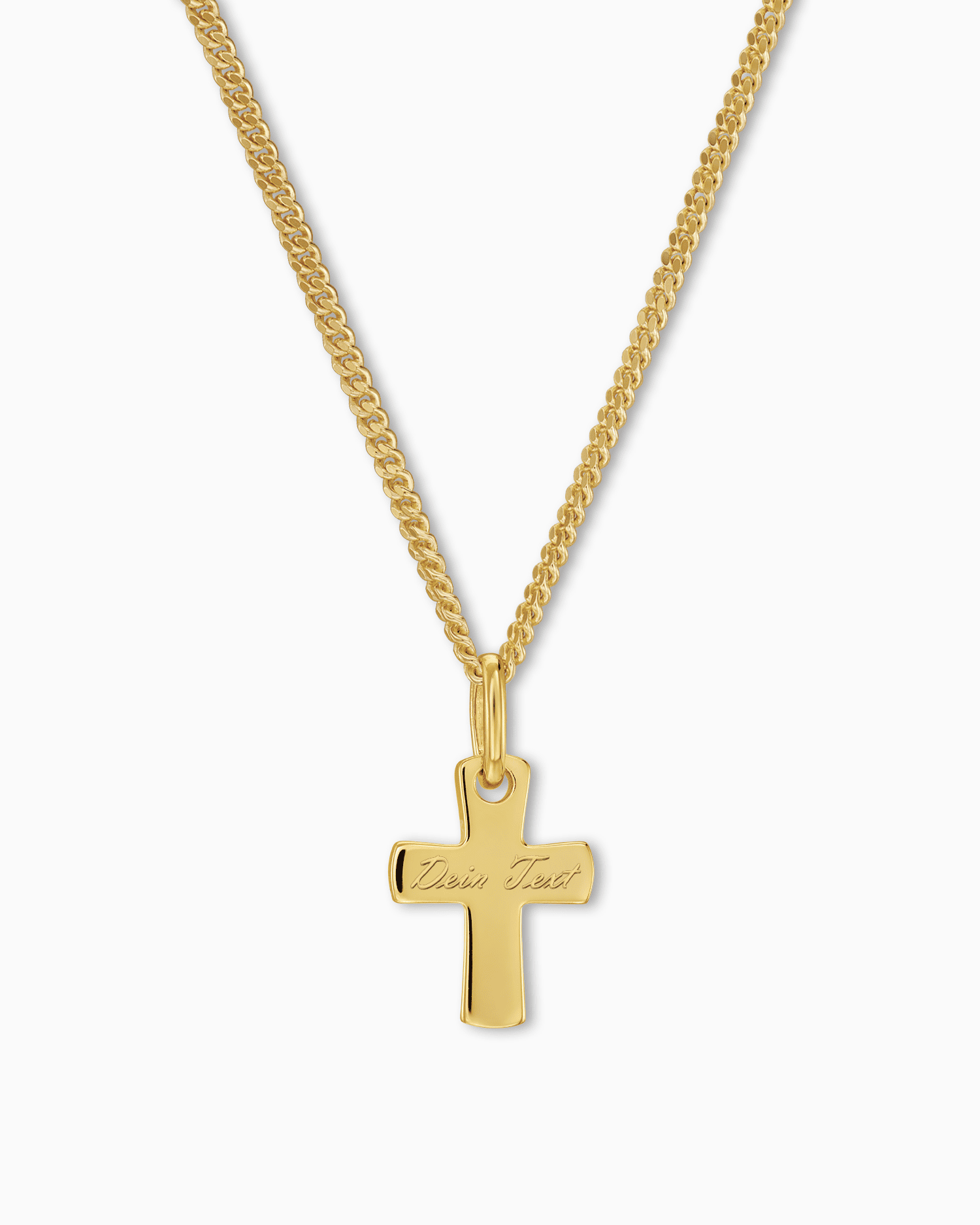 Kruis ketting graveerplaatje hanger