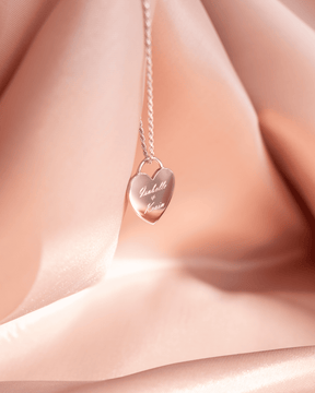 Hart ketting graveerplaatje hanger