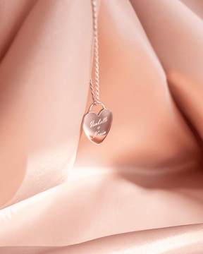 Hart ketting graveerplaatje hanger