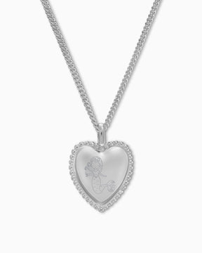 Kind symbolen hart ketting graveren plaat hanger