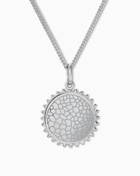 Neus print zon ketting graveerplaat hanger