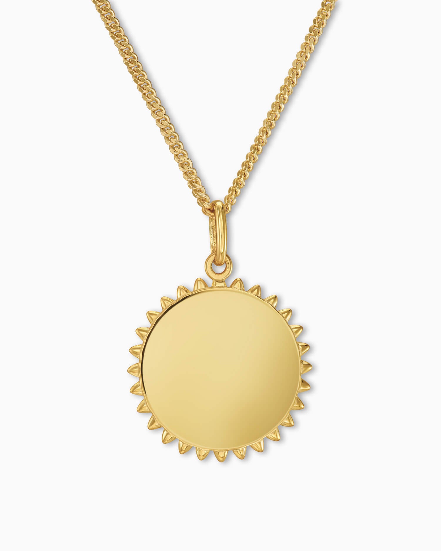 Zonneketting graveerplaatje hanger