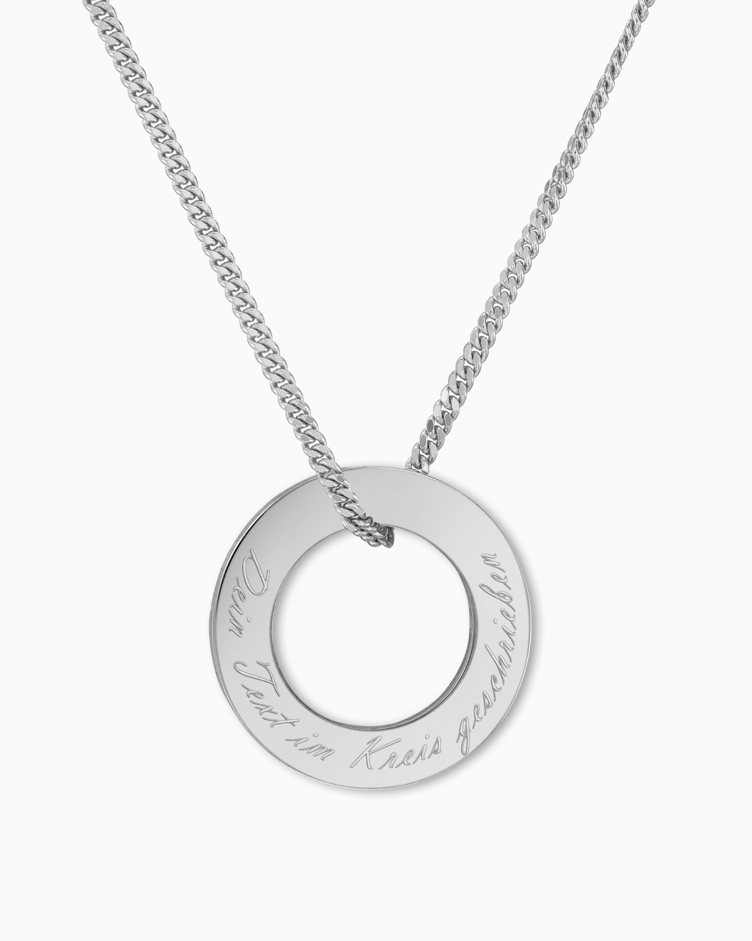 Ring Ketting Graveerplaat Hanger