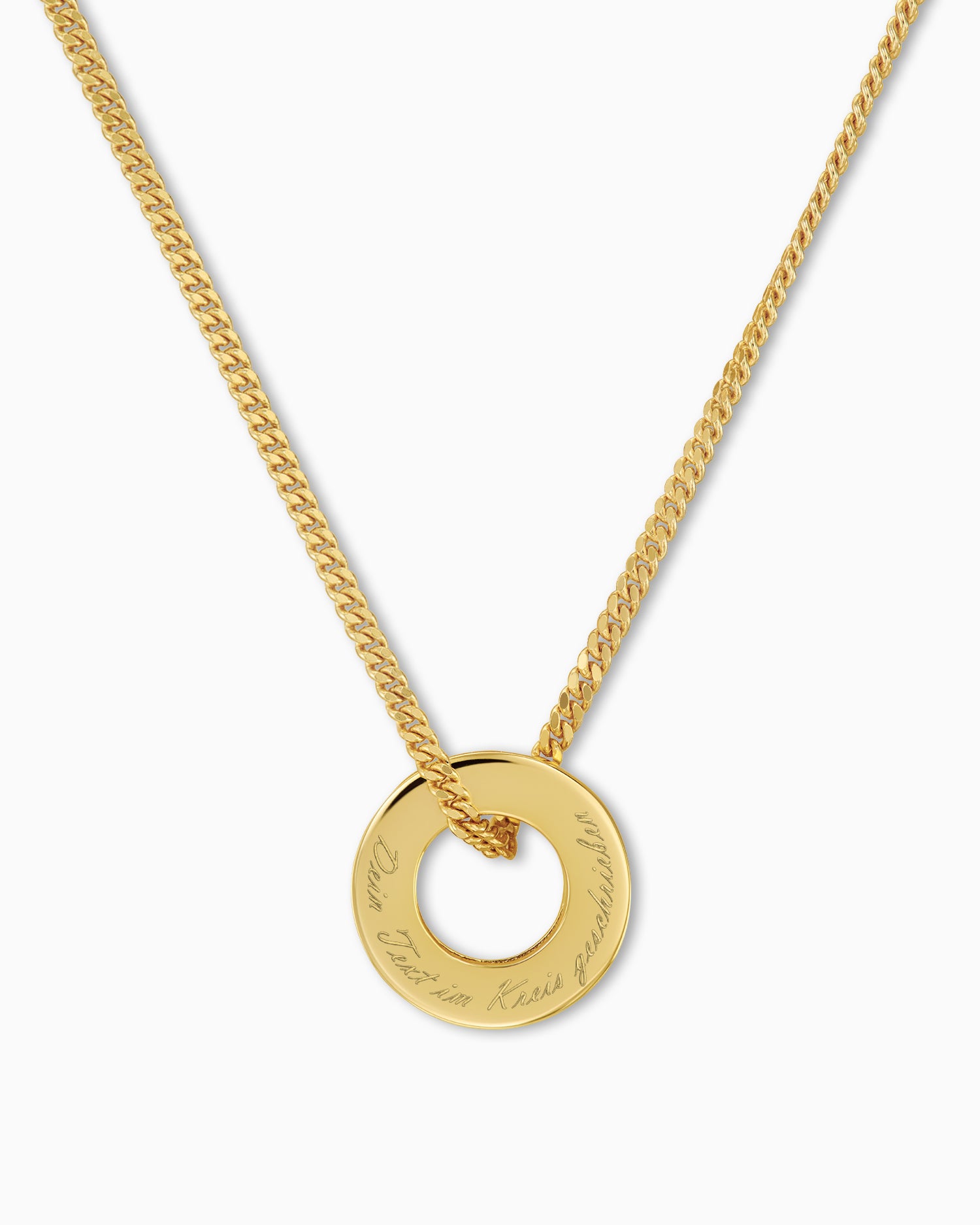 Ring Ketting Graveerplaat Hanger