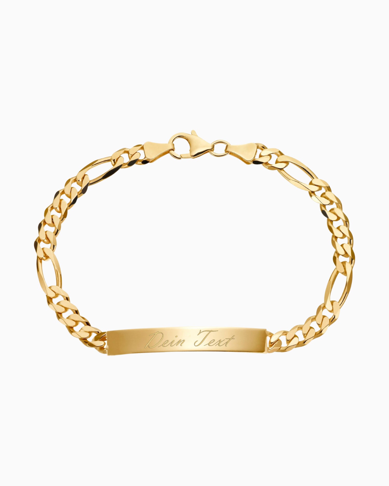 Graveerarmband Graveerplaatje Figaro ID armband