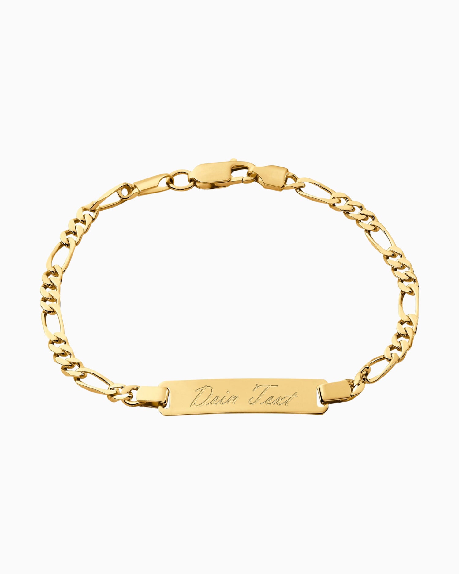 Graveerarmband Graveerplaatje Figaro ID armband