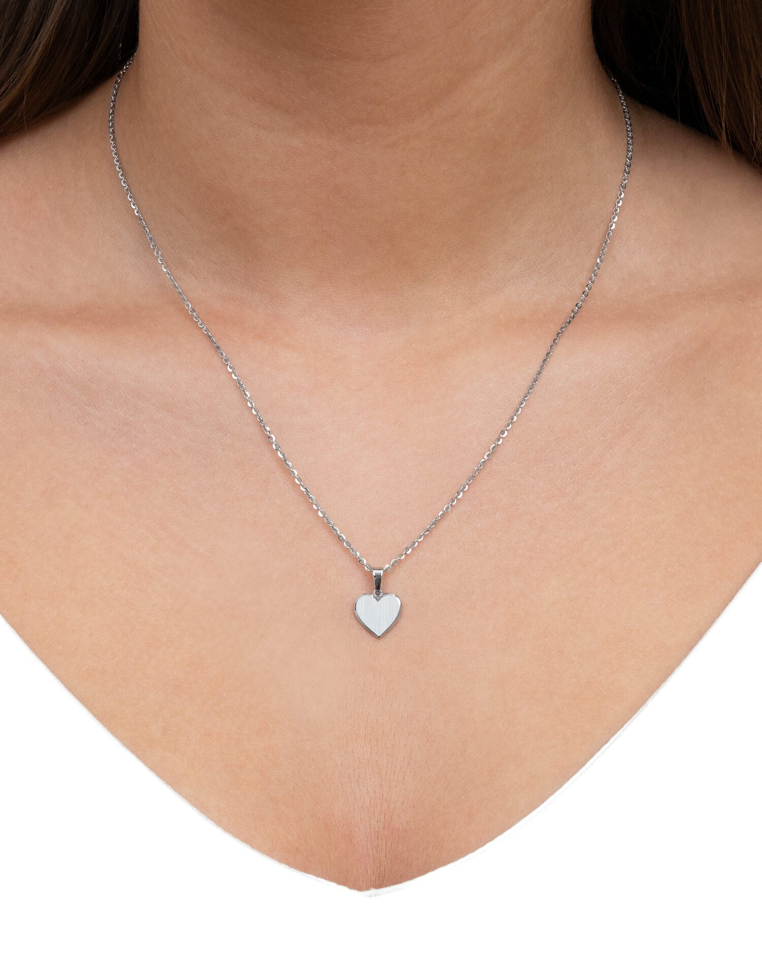 Hart ketting graveerplaatje hanger 10mm