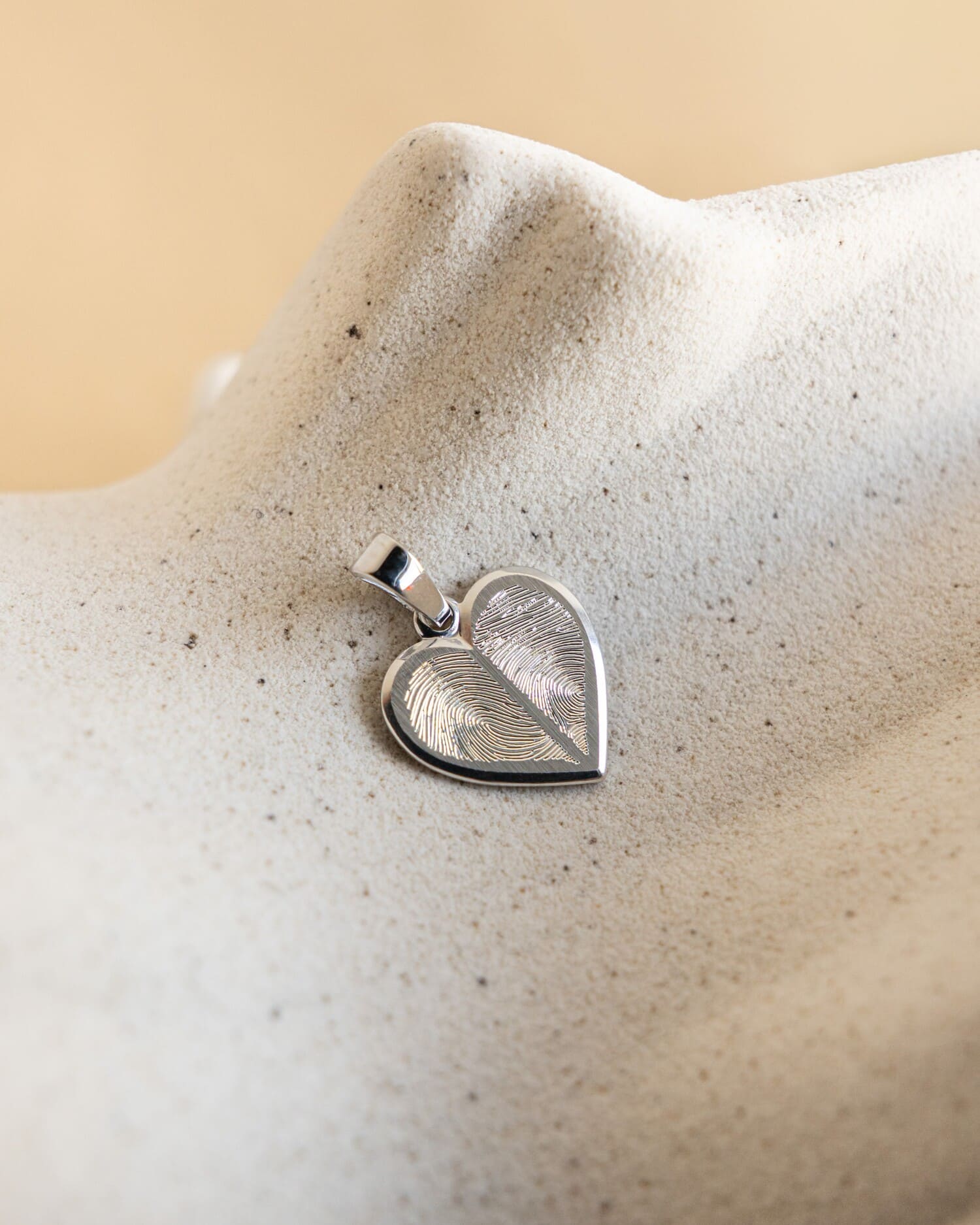 Hart ketting graveerplaatje hanger 10mm