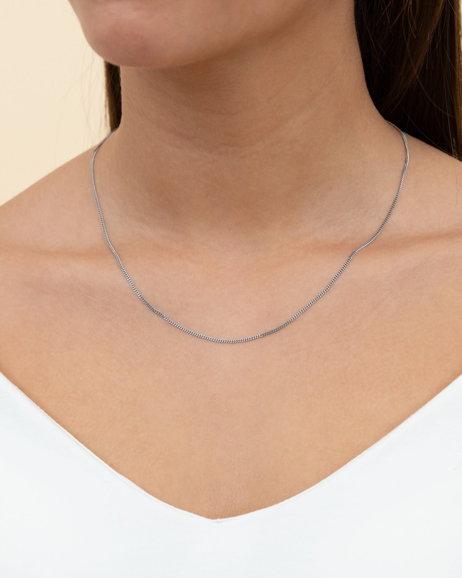 Gepantserde ketting 925 zilver gerhodineerd 1.40mm
