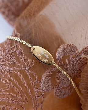 Graveerarmband graveerplaat ovaal